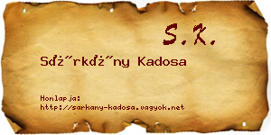 Sárkány Kadosa névjegykártya
